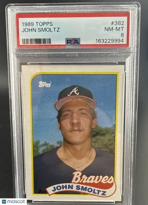 1989 Topps John Smoltz #382 [Base] Rookie Base Set PSA 8