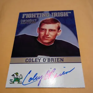 2003 TK Legacy Notre Dame Fighting Irish Coley O'Brien