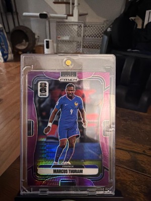 2026 Panini Prizm FIFA World Cup #26 Marcus Thuram Purple Hyper Prizm #/299