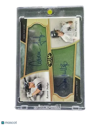 2020 Topps Tier One Clear One Dual Autograph Aaron Judge Don Mattingly #C1DA-JM