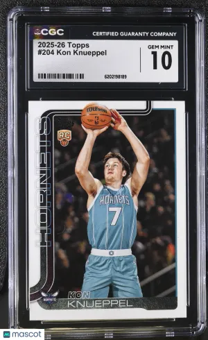2025-26 Topps Kon Knueppel Rookie #204 CGC 10 Charlotte Hornets