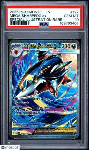 2025 Phantasmal Flames Mega Sharpedo ex Special Illustration PSA 10 #127/094
