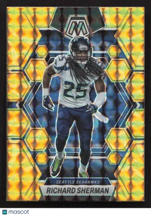 2023 Panini Mosaic Richard Sherman #225 Reactive Yellow Mosaic