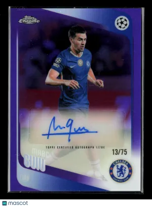2026 Topps Chrome UEFA Club Competitions Purple 13/75 Auto Marc Guiu Chelsea #CA-MG Soccer Card