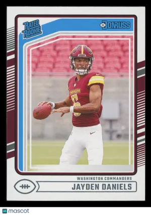 Jayden Daniels 2024 Panini Donruss Rated Rookie RC #389 Washington Commanders