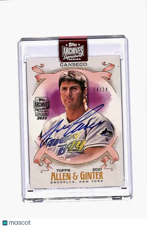 2021 Topps Archives Signature Series Jose Canseco Auto #64 24/24 Tampa Bay Devil Rays Baseball Card