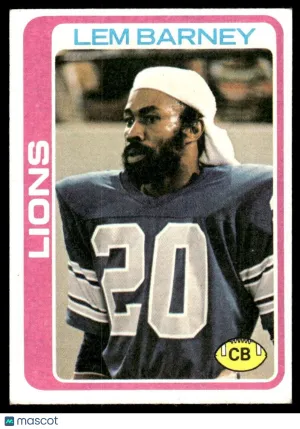 1978 Football Lem Barney #82