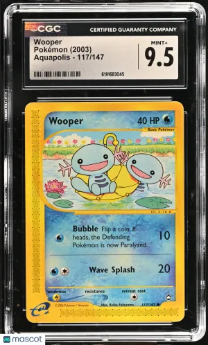 Wooper 2003 Pokemon Aquapolis CGC 9.5 #117/147
