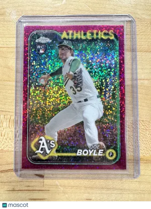 2024 Topps Chrome Joe Boyle #91 Pink Speckle /350 RC