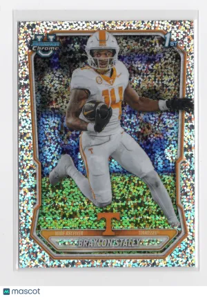 2025 Bowman Chrome University Football Braylon Staley #BCP-149 Speckle Refractor Parallel/Variety Short Print