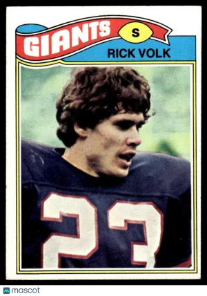 1977 Football Card Rick Volk #8