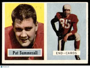 1957 Topps Football Pat Summerall Chicago Cardinals #14 Excellent