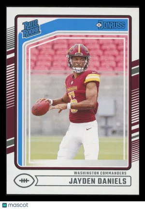 Jayden Daniels 2024 Panini Donruss Rated Rookie RC #389 Washington Commanders