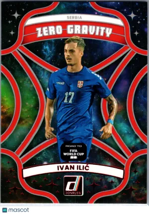 2025 Panini Donruss Road to FIFA World Cup Zero Gravity Ivan Ilić #9 Red Foil