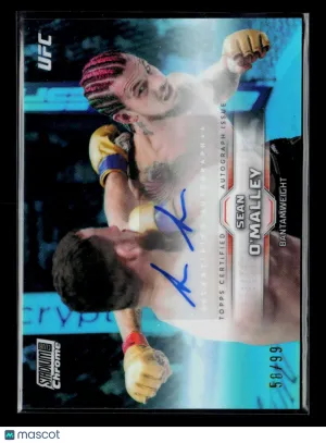 2026 Topps Stadium Club Chrome UFC Sean O'Malley #CAV-SOM Green Refractor 58/99 Auto