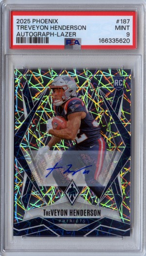 2025 Panini Phoenix Treveyon Henderson Autograph-Lazer PSA 9