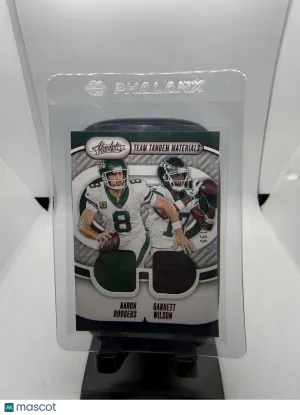 2024 Panini Absolute Football Garrett Wilson Aaron Rodgers #TTM-NYJ Memorabilia