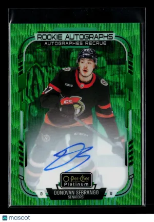 2025 Upper Deck O-Pee-Chee Platinum Donovan Sebrango #R-SE Emerald Surge 02/10 Auto