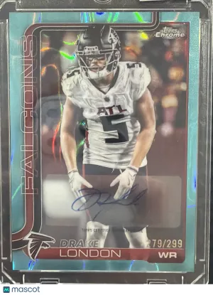 2025 Topps Chrome Football Drake London #BA-DL /299
