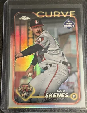 2024 Topps Pro Debut Paul Skenes Topps Chrome Prospect Card front