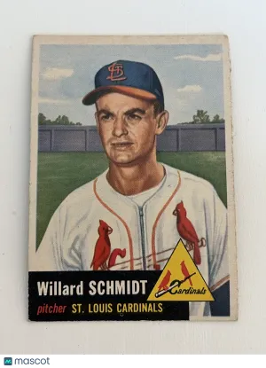 1953 Topps Willard Schmidt #168 Nicely Centered EX-NM