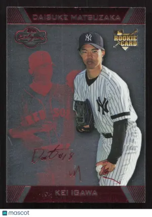 2007 Topps Co-Signers Kei Igawa / Daisuke Matsuzaka #95a Silver-RedBackground player variation SN