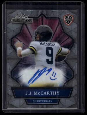 ANBC-A JJ McCarthy 2021 Wild Card Alumination NIL - Autographs Silver Retail Mirror Paper