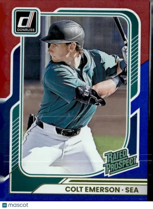 2026 Panini Donruss Baseball Colt Emerson #165 Red and Blue