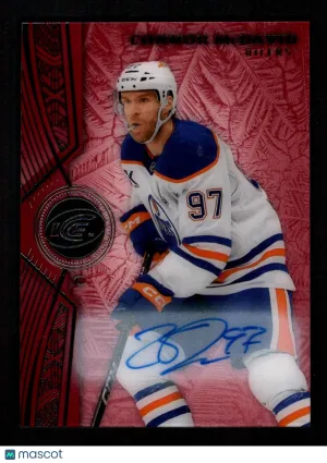 Connor McDavid 2025-26 Upper Deck Ice Hockey #37 Red Auto Autograph SSP Oilers