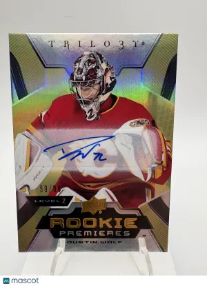 2024 Upper Deck Trilogy Dustin Wolf #187 Uncommon Gold Auto Rookie 59/99