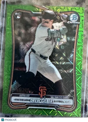 2026 Bowman Chrome Drew Gilbert #40 Green Mojo Refractor /389 RC