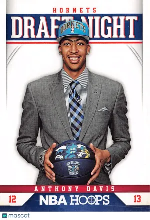2012 Panini NBA Hoops Draft Night Anthony Davis Rookie #1 New Orleans Hornets