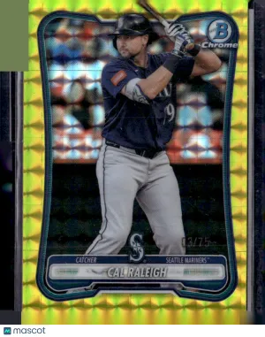 2026 Bowman Chrome Cal Raleigh #86 Yellow Geometric Refractor /75