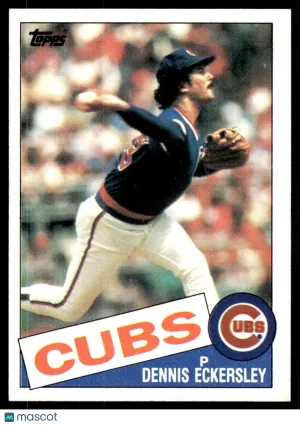1985 Baseball Card Dennis Eckersley #163