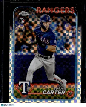 2024 Topps Chrome Evan Carter #136 X-Fractor RC