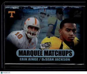 2008 Press Pass SE Marquee Matchups DeSean Jackson Erik Ainge #MM-4