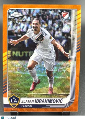 2025 Topps Chrome Mls Zlatan Ibrahimovic #9 Orange Refractor / Parallel/Variety Base Set