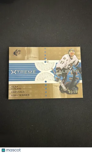 2002-03 SPx Olaf Kolzig #X-OK Gold / Parallel/Variety Memorabilia Insert