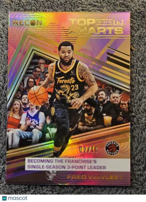 2022 Panini Recon Tops of the Charts #1 Fred VanVleet Gold Holo /10