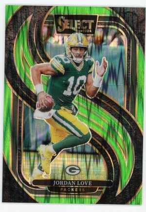 2024 Select Jordan Love Neon Green Shock Prizm /499