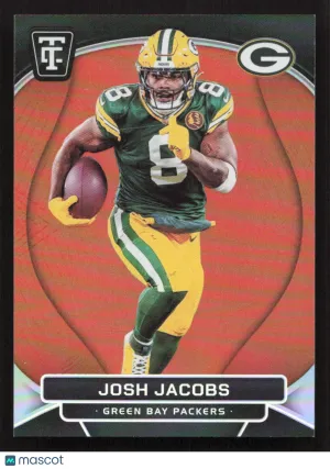 2024 Panini Totally Certified Josh Jacobs #31 Mirror Platinum Orange SN