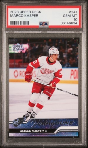 2023 Upper Deck Marco Kasper Young Guns #241 PSA 10 Gem Mint RC Red Wings