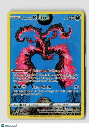 Pokemon 2023 Crown Zenith Galarian Moltres FA #SWSH284