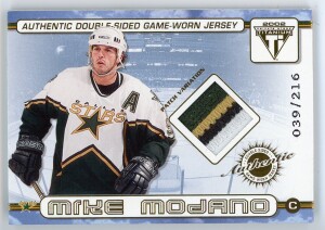 2001-02 Private Stock Titanium Mike Modano Pierre Turgeon Dual Patch 39/216