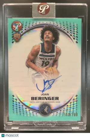 Pristine Joan Beringer Pristine Rookie Autographs Pristine Aqua #PR-JB Minnesota Timberwolves