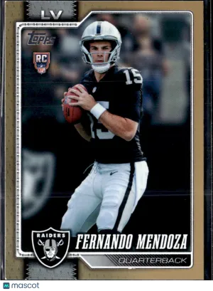 2026 Topps Fernando Mendoza #301 Gold 1928/2026 RC