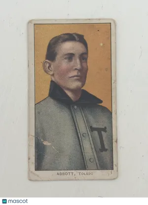 1909 American Tobacco Fred Abbott Toledo Mud Hens T206 Polar Bear Baseball Card Very Good
