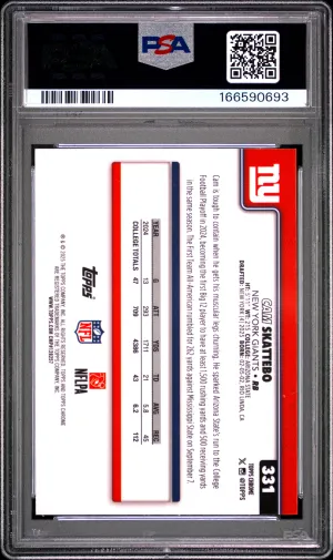 2025 Topps Chrome Cam Skattebo #331 Raywave back
