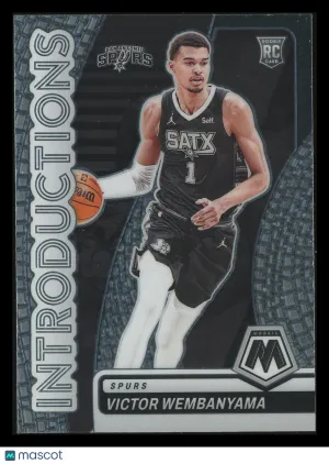 Victor Wembanyama 2023 Panini Mosaic Introductions RC #8 San Antonio Spurs