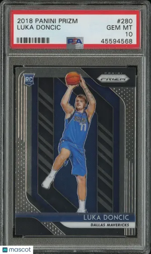 2018-19 Panini Prizm Luka Doncic Rookie #280 PSA 10 Dallas Mavericks